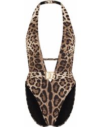 Dolce & Gabbana - Bañador con estampado de leopardo - Lyst