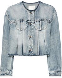 JNBY - Chaqueta vaquera con dobladillo sin rematar - Lyst