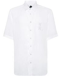 Billionaire - Logo-embroidered Linen Shirt - Lyst