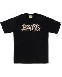 A Bathing Ape - Camo T-Shirt Met Logo-Print - Lyst