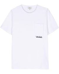 Woolrich - T-shirt Met Logo-reliëf - Lyst