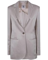 Semicouture - Ebony Single-Breasted Blazer - Lyst