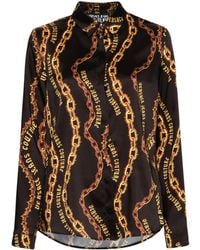 Versace Jeans Couture - Camicia Con Stampa Chain Couture - Lyst