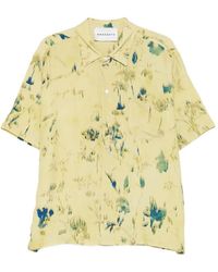 Amaranto - Floral pocket shirt - Lyst