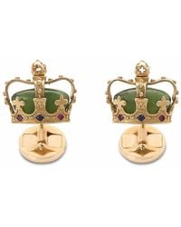 Dolce & Gabbana - 18K Royal Jade, Ruby And Sapphire Cufflinks - Lyst