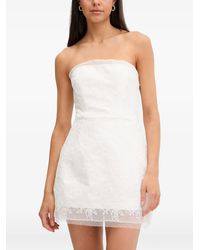 Bardot - Franca Hourgrass-Shaped Lace Strapless Mini Dress - Lyst