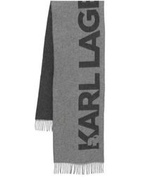 KARL LAGERFELD - Sciarpa Con Frange - Lyst