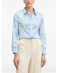 Morgan - Paisley-Print Long-Sleeve Shirt - Lyst