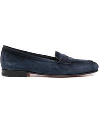 Santoni - Carla Suede Loafers - Lyst