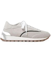 Brunello Cucinelli - Suede-Finish Panelled Sneakers - Lyst