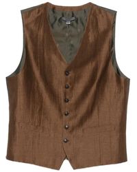 John Varvatos - Buttoned Waistcoat - Lyst