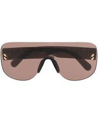 Stella McCartney - Shield-frame Stud-embellished Sunglasses - Lyst