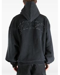 Vetements Black Free-hugs.com Normal Fitted Zip Hoodie for Men