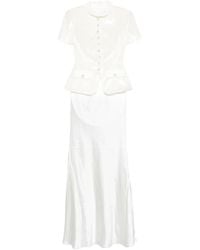 Self-Portrait - Button-Embellishment Maxi Skirt Set (Set Of Two) - Lyst