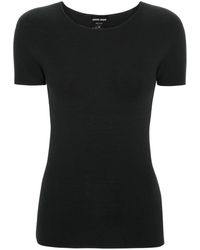 Giorgio Armani - T-shirt en maille à design nervuré - Lyst