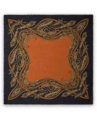 Etro - Wool And Silk Shawl With Paisley Motif - Lyst