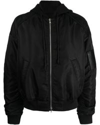 Juun.J - Ruched Hooded Bomber Jacket - Lyst
