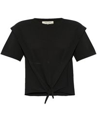 Rag & Bone - Mica T-shirt Met Geknoopt Detail - Lyst