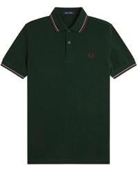 Fred Perry - Striped-Trim Polo Shirt - Lyst