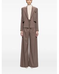 Nissa - Pinstripe Wide-Leg Trousers - Lyst