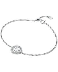 Michael Kors - Armband Mit Kristallverziertem Logo-Schild - Lyst