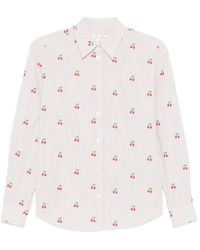 MC2 Saint Barth - Cherry-Print Striped Shirt - Lyst