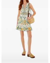 FARM Rio - Floral Print V-Neck Mini Dress With Elastic Waist - Lyst