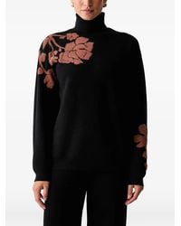 Fracomina - Floral-Intarsia Roll-Neck Sweater - Lyst