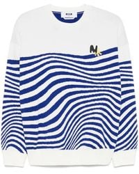 MSGM - Striped Sweater - Lyst