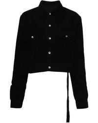 Rick Owens - Giacca-camicia corta con maniche a mantella - Lyst