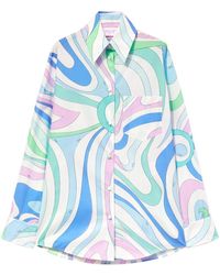Emilio Pucci - Marmo-print Cotton Shirt - Lyst