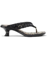 Ganni - X Melissa Leopard-Print Heeled Sandals - Lyst