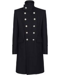 Balmain - Coats > double-breasted coats - Lyst