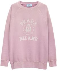 Prada - Logo-Print Sweatshirt - Lyst