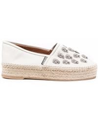 Philipp Plein - Crystal-Embellished Leather Espadrilles - Lyst