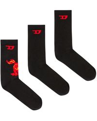 DIESEL - Pack De Tres Pares De Calcetines Skm-D Tennis - Lyst