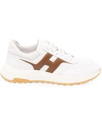 Hogan - Logo-Patch Panelled Sneakers - Lyst