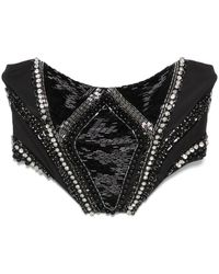 Patrizia Pepe - Top Mit Strass - Lyst