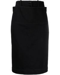 Lemaire Layered Panel Skirt - Black