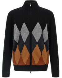 Ballantyne - アーガイル ジップカーディガン - Lyst
