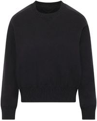 Sacai - Ribbed-Knit Panelled Sweater - Lyst
