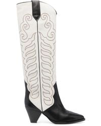 Isabel Marant - Liela 60mm Embroidered Leather Boots - Lyst