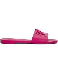 Dolce & Gabbana - Bianca Dg-Logo Slides - Lyst