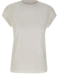Eleventy - T-Shirt Met Ronde Hals En Cuffs - Lyst