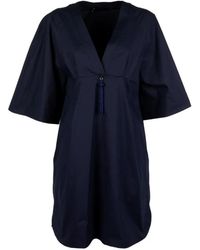 Seventy - V-Neck Tassel-Detail Mini Dress - Lyst