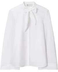 Tory Burch - Bow-Detail Long-Sleeve Shirt - Lyst