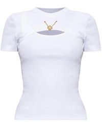 CASABLANCA - Cut-Out Short-Sleeve T-Shirt - Lyst