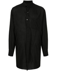 Yohji Yamamoto - Dart-detailed Long-sleeved Shirt - Lyst
