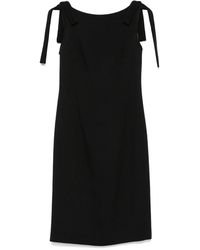 N°21 - Bow-Detail Midi Dress - Lyst