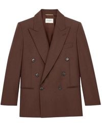 Saint Laurent - Peak-Lapel Double Breasted Jacket - Lyst